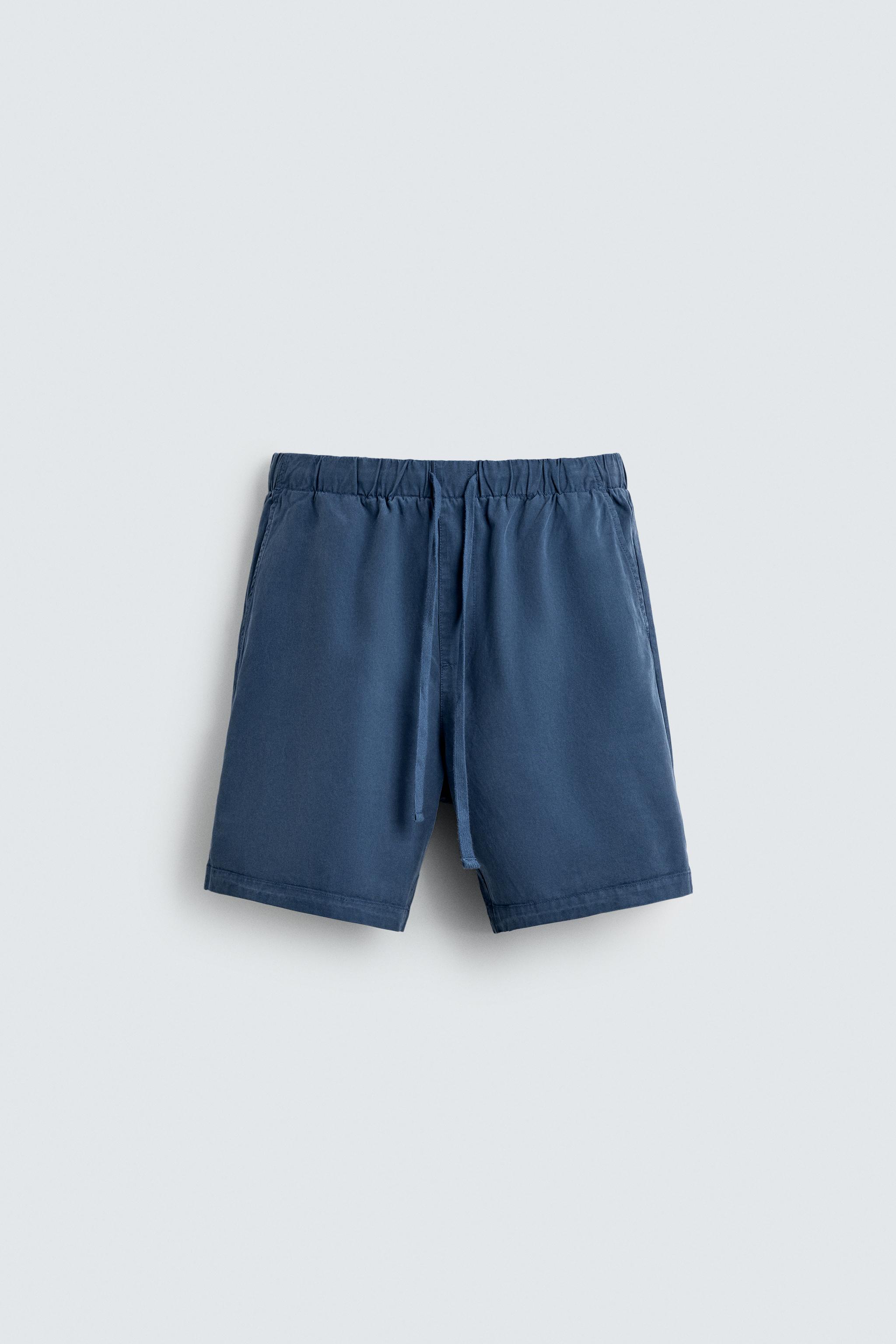 RELAXED FIT LYOCELL-COTTON SHORTS